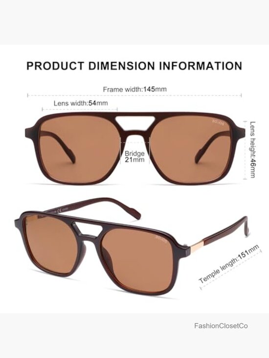 Retro Rectangle Sunglasses UV400 Protection Non-Polarized Plastic Frame main image 7